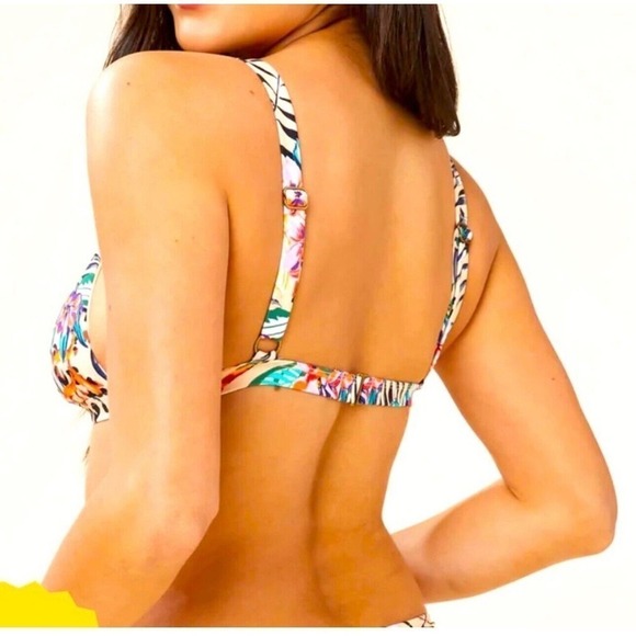 Andie Swimwear The Caicos Top Women Sz XL Triangle Bikini Limited Edition Print - Picture 2 of 13